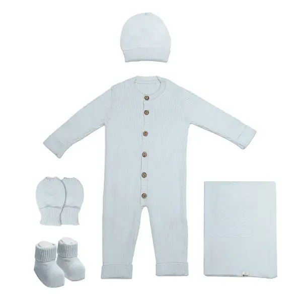 Bistyle Hastane Çıkışı 5li Triko Knidted Style Mavi