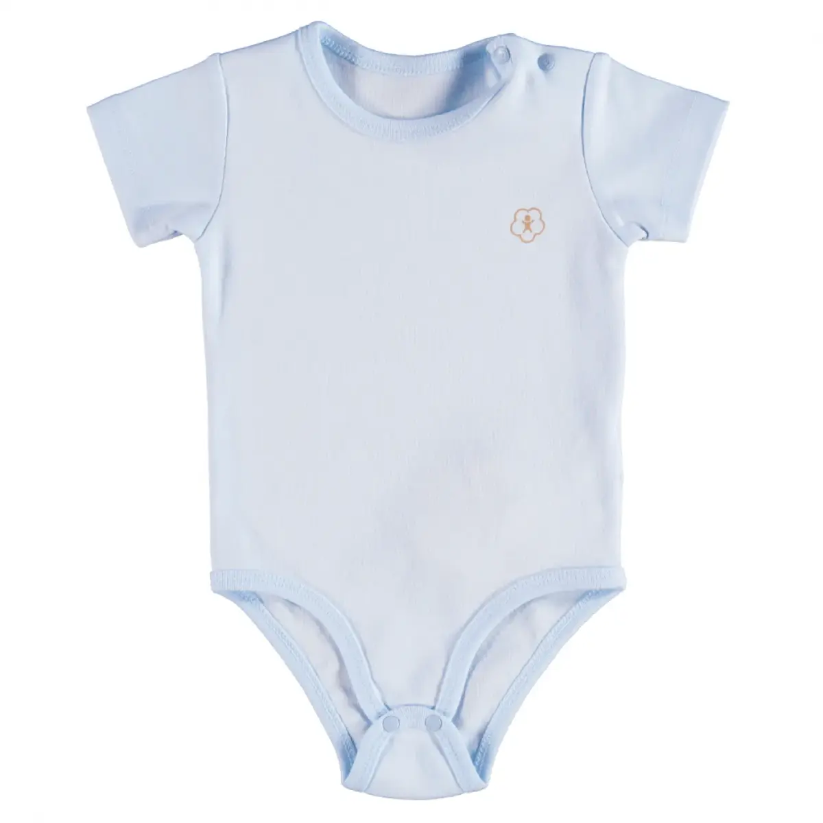 Bibaby Organik Body Kısa Kol Basic Mavi Bibaby Organik Body Kısa Kol Basic Mavi