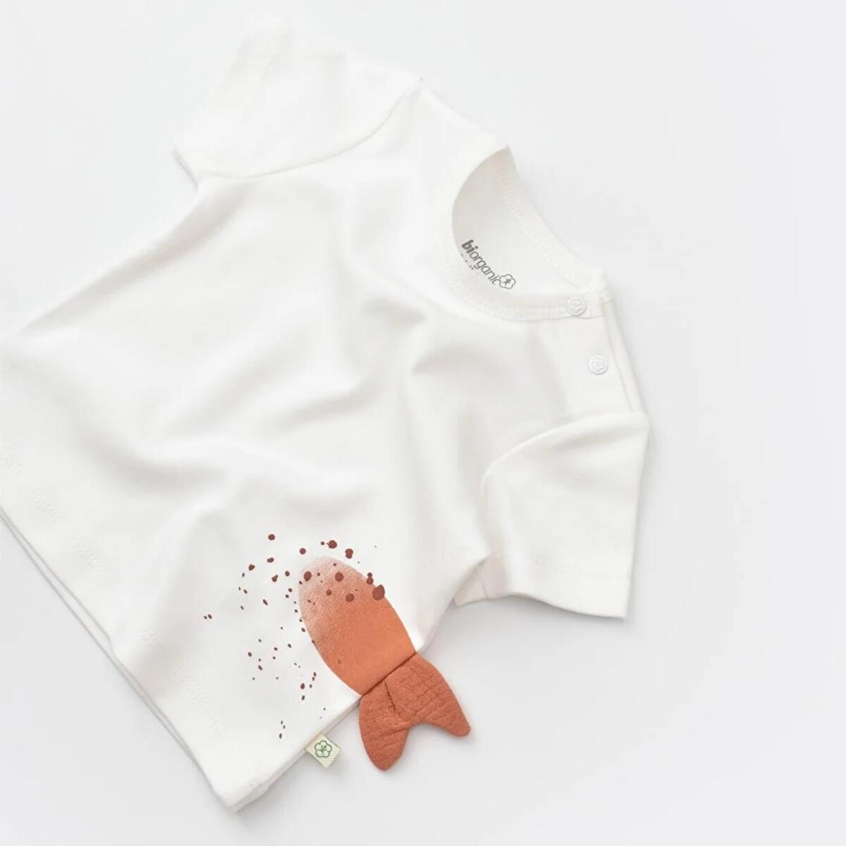 Bibaby Organik 2li Takım Şortlu Magic Starfish Latte