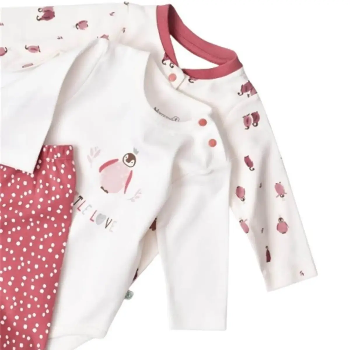 Bibaby Organik Tulum Takımı Tüllü Little Love Rose Dry