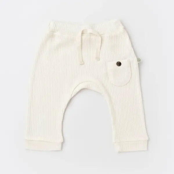 Bibaby Organik Pantolon Patiksiz Soft Modal Ekru