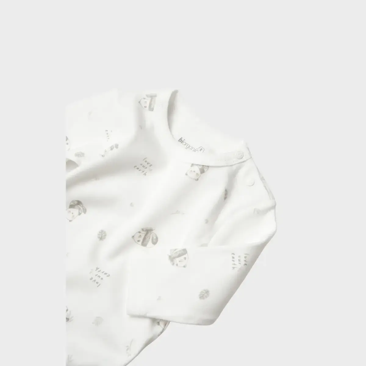 Bibaby Organik Body Uzun Kol Love Our Earth Yeşil