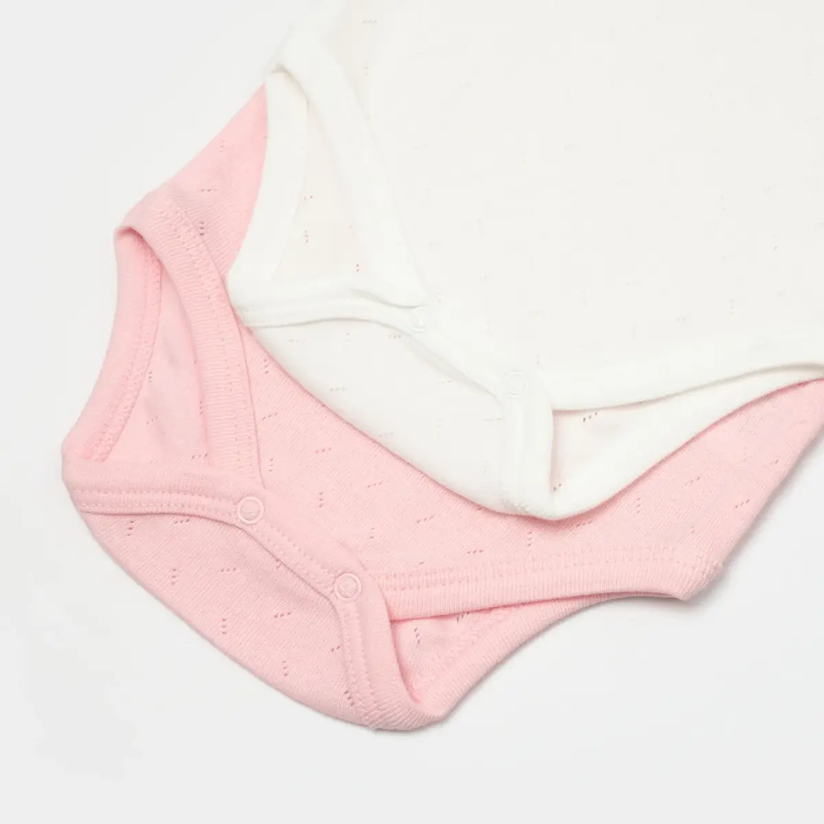 Bibaby Atlet Body 2li Jakarlı Pembe - Ekru
