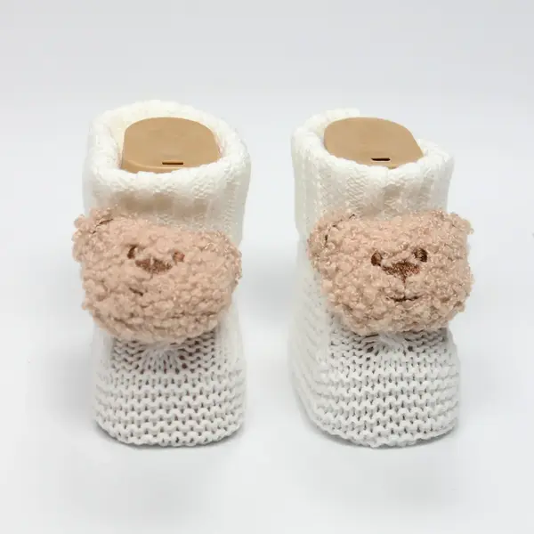 Bistyle Patik Triko Seperatörlü Aksesuarlı Ekru