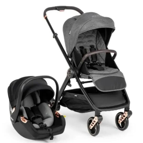 Kanz X-Go Ultimate Travel Sistem Bebek Arabası Rose Gold Gri