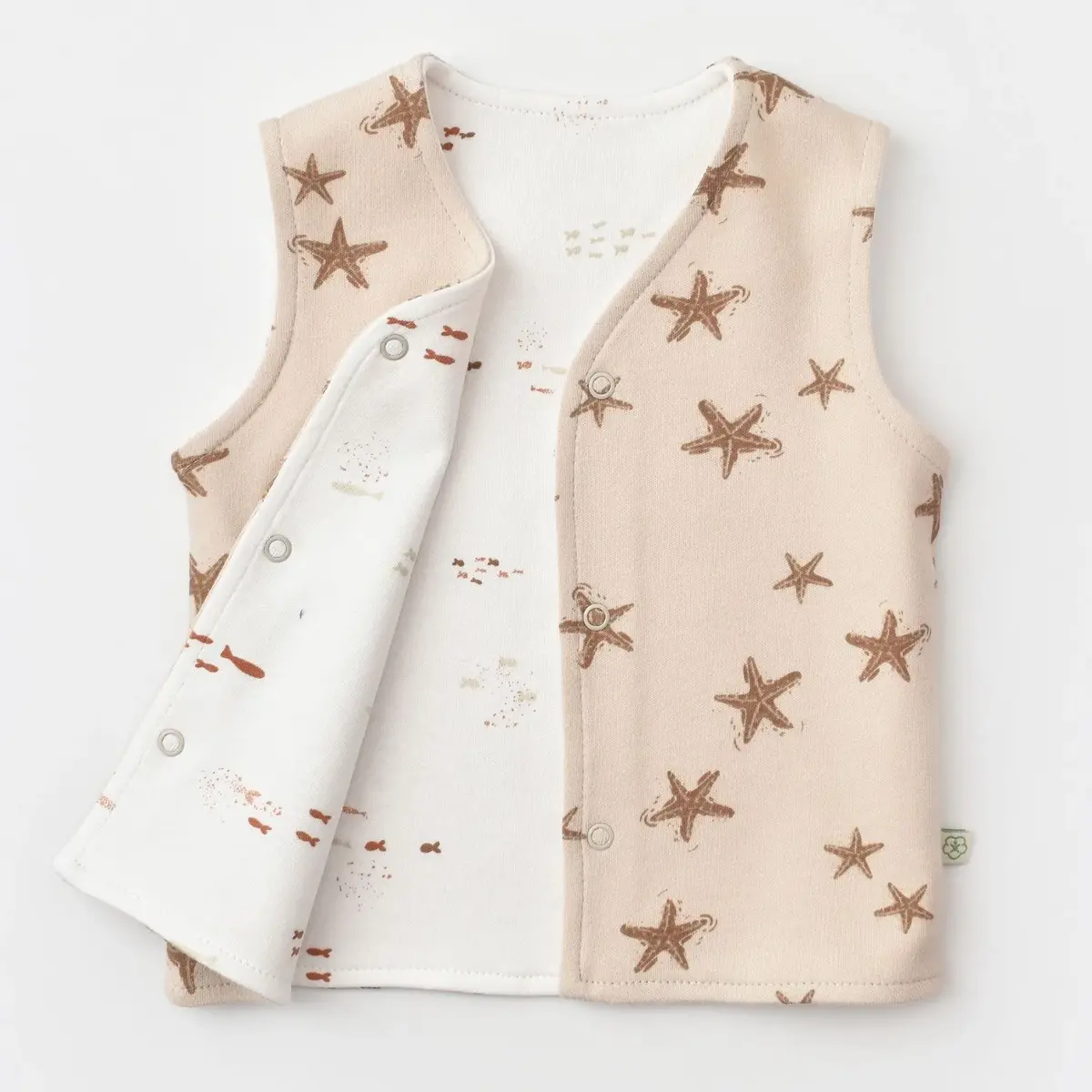 Bibaby Organik Yelek Magic Starfish Latte