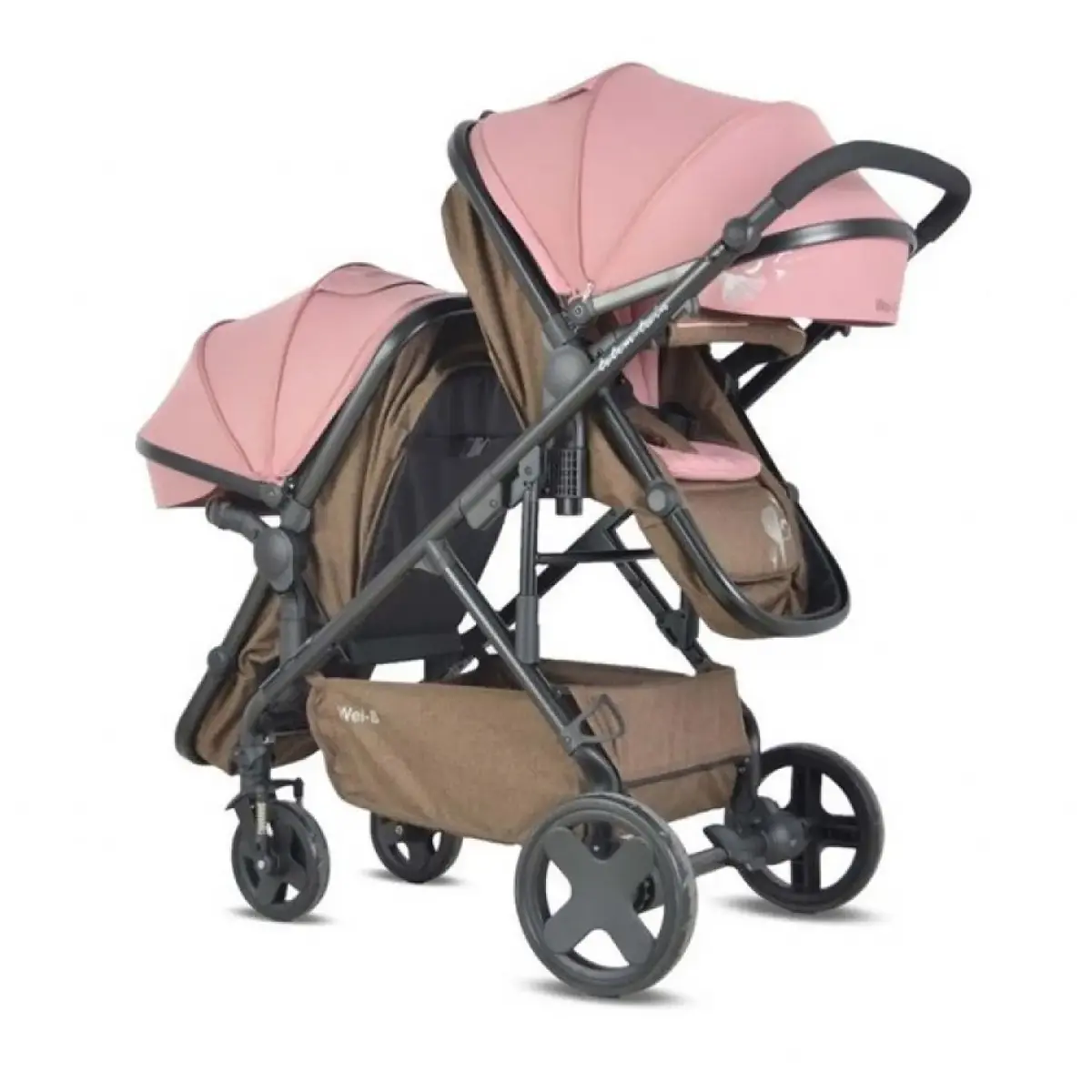 Wei-B Totem İkiz Travel Sistem Bebek Arabası Pembe