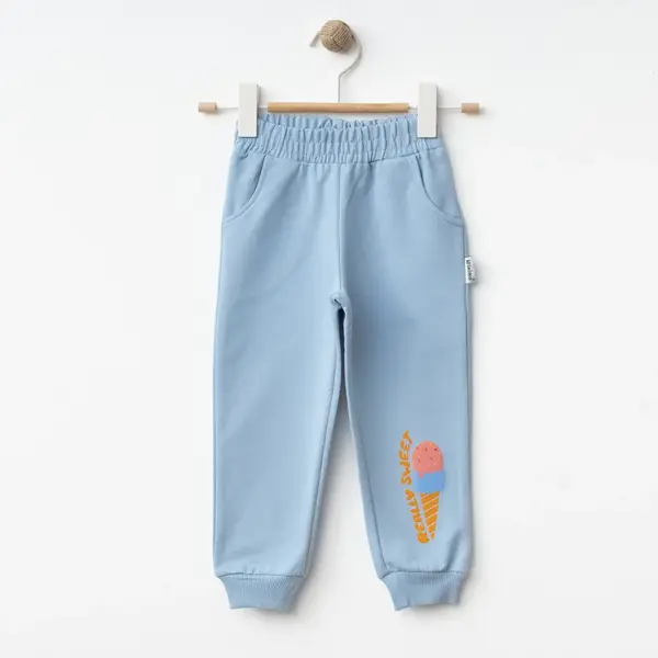 Winimo Çocuk Eşofman Altı Dondurma Baskılı Mavi