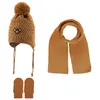 Kitti Eldiven Atkı Bere Takım Camel