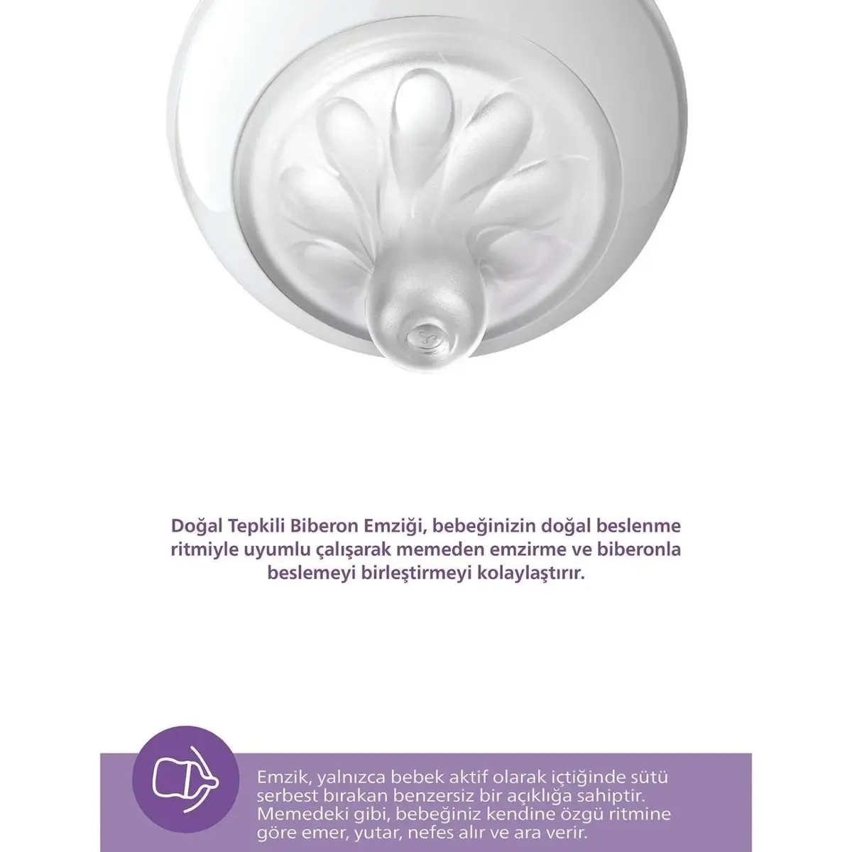 Philips Avent Doğal Tepkili PP Biberon 260ml 1+ Ay Mavi