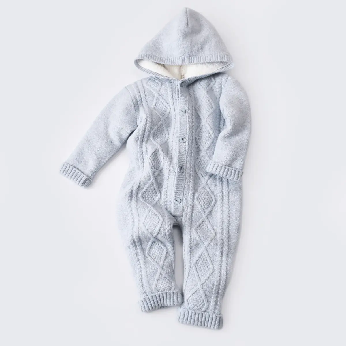 Bibaby Tulum Triko Welsoft Desenli Mavi