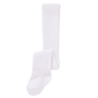 Bibaby Organik Çorap Külotlu Klasik Düz Beyaz