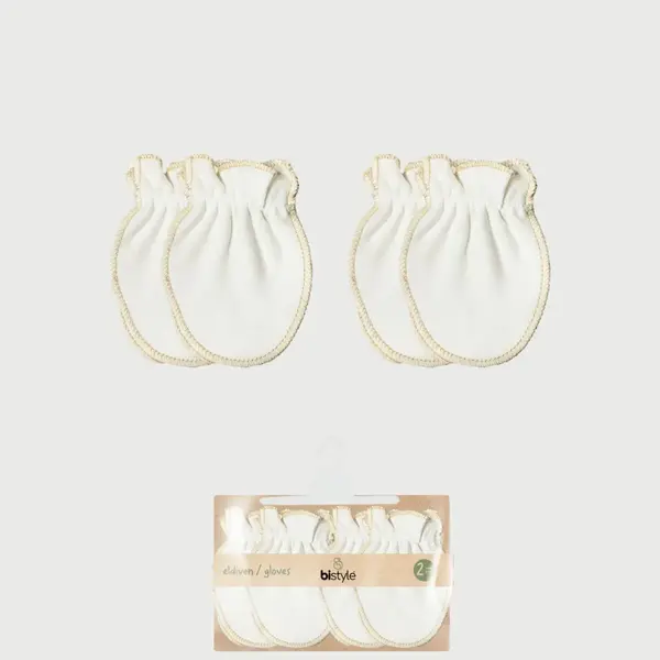 Bistyle Organik Eldiven 2li Basic Penye Ekru