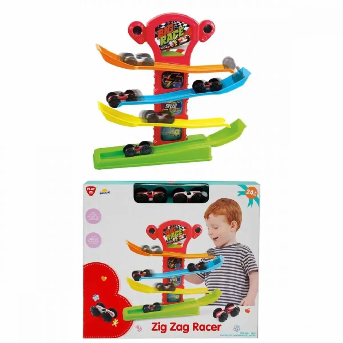 Play Go Garaj Set 2 Arabalı 4 Katlı 8 Parça