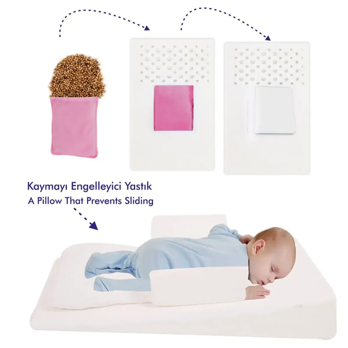 Sevi Bebe Çok Fonksiyonlu Yatış Yastığı Gri