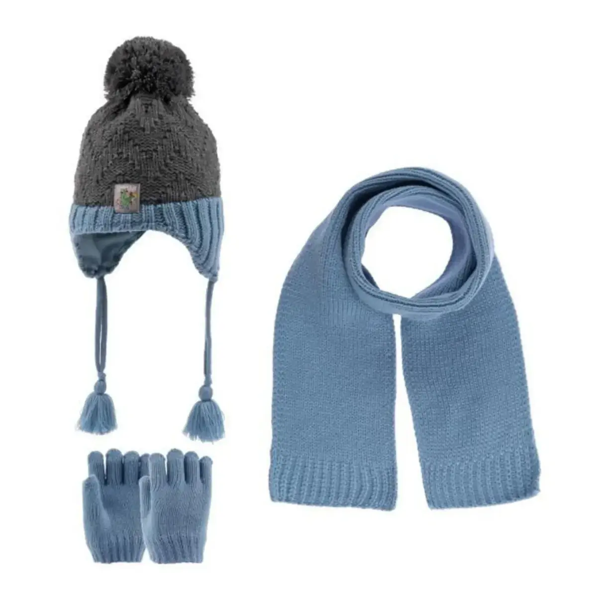 Kitti Atkı Bere Eldiven Takım Açık Mavi