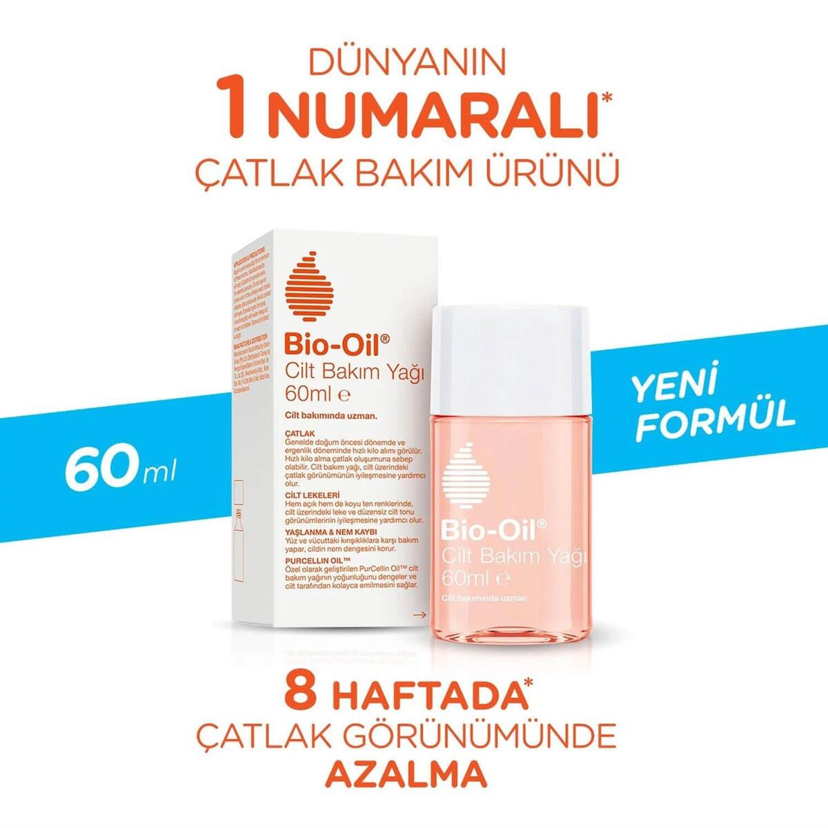 Bio-Oil Çatlak Karşıtı & Nemlendirici Cilt Bakım Yağı Yeni Formül 60 ml