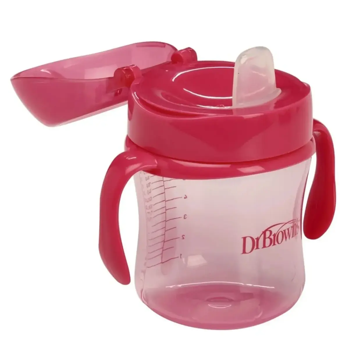 Dr Browns Alıştırma Bardağı Yumuşak Oluklu 180 ml 6+ Ay Pembe