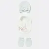 Bibaby Organik Hastane Çıkışı 5li Pretty Ears Bunny Mint - Ekru