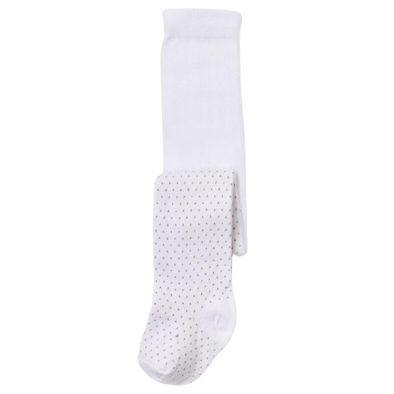 Bibaby Organik Çorap Külotlu Klasik Puanlı Beyaz