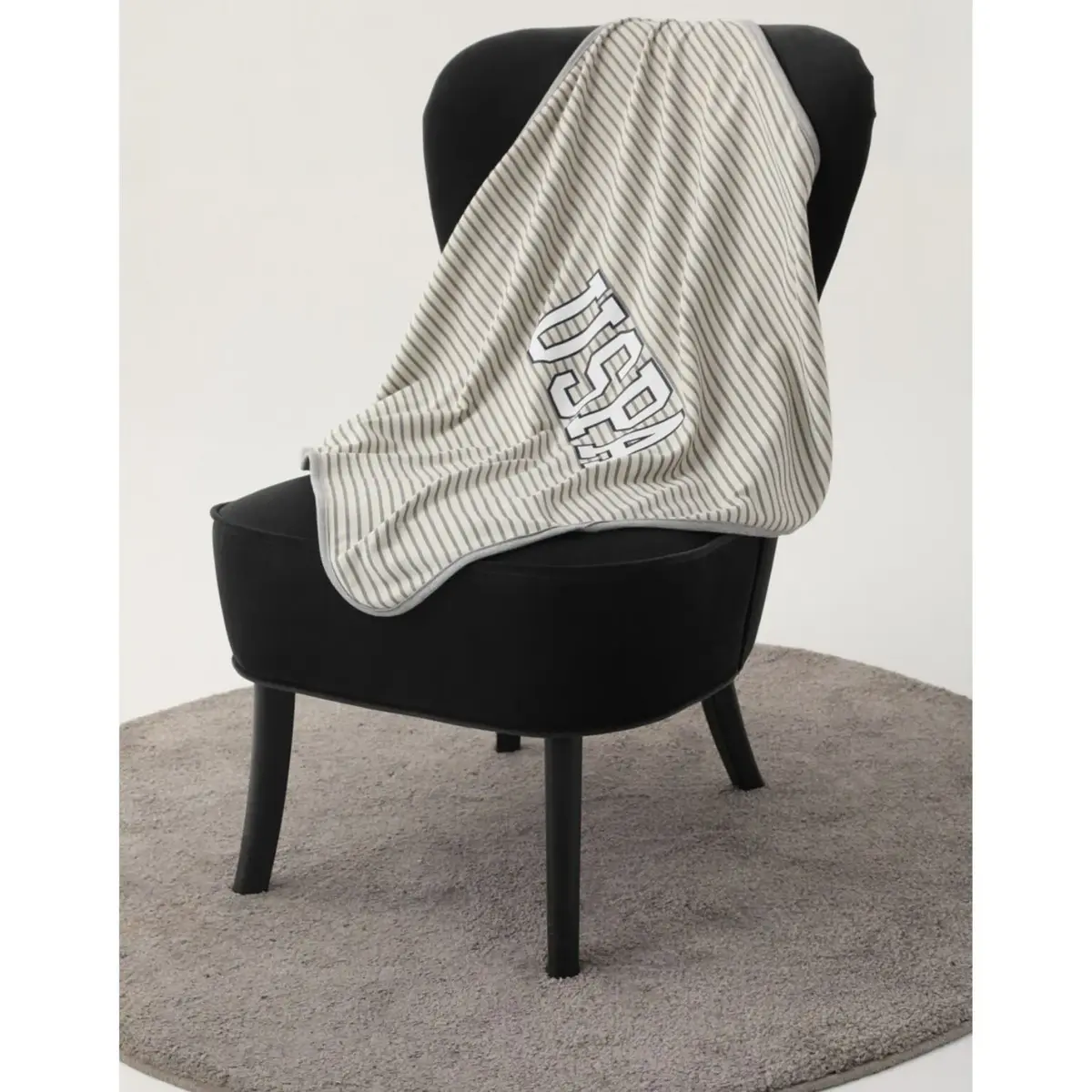 U.S. Polo Battaniye Beyaz - Gri 