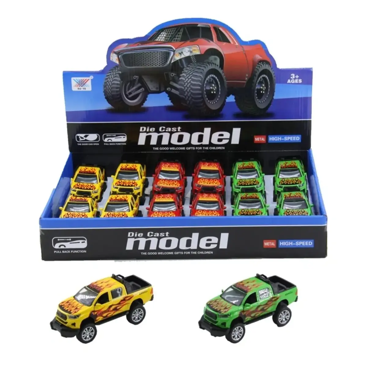 Ateşli Yüksek Picup Çekbırak Metal Araba