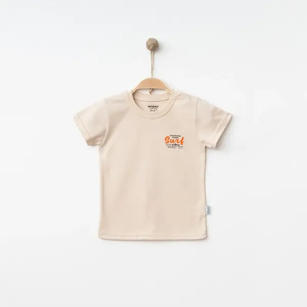 Winimo T-Shirt Surf Baskılı Bej