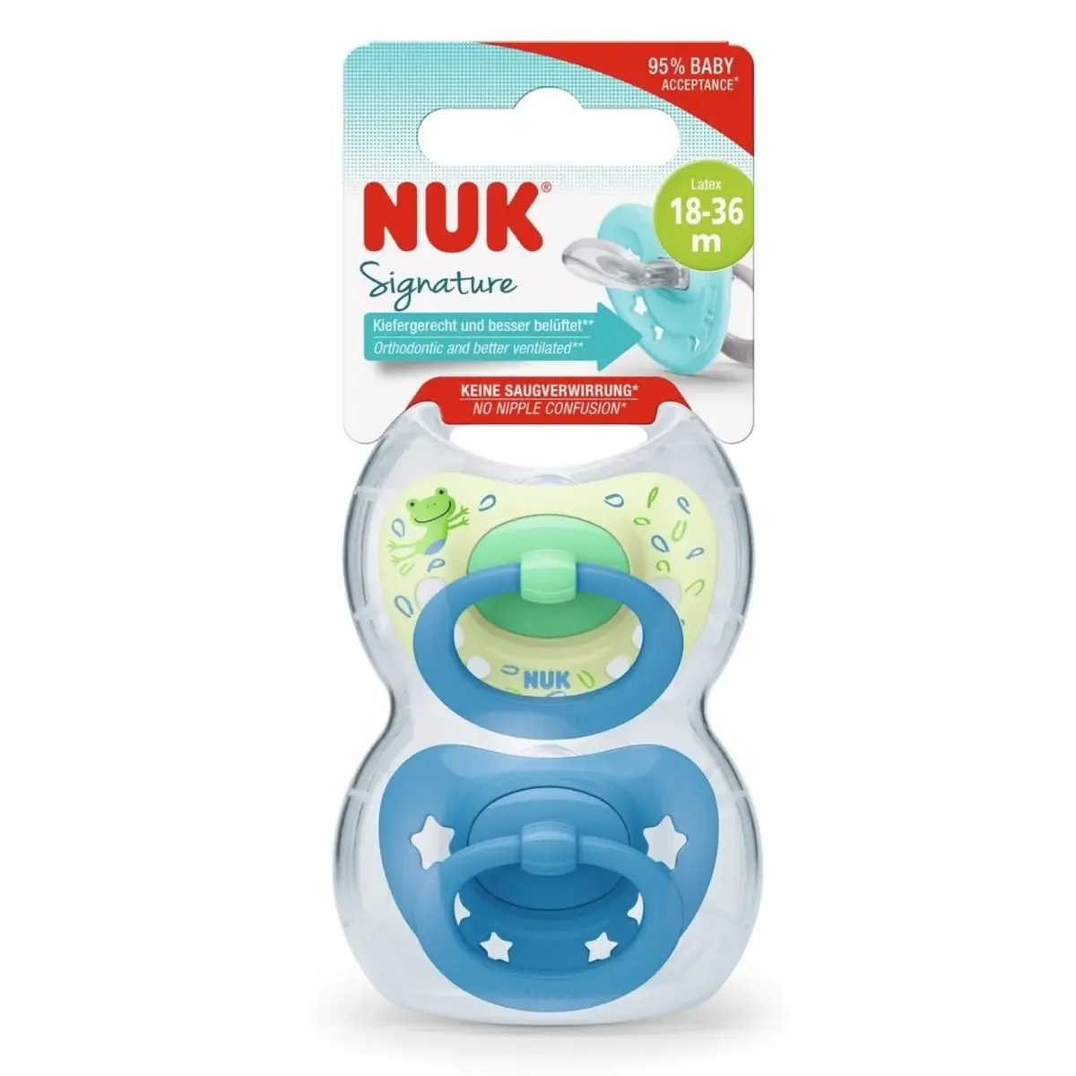 Nuk Signature Silikon Emzik 2li 18-36 Ay Erkek