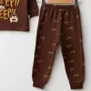 Mini Damla Pijama Takımı Penye Beep Beep Araba Baskılı Çikolata Kahve