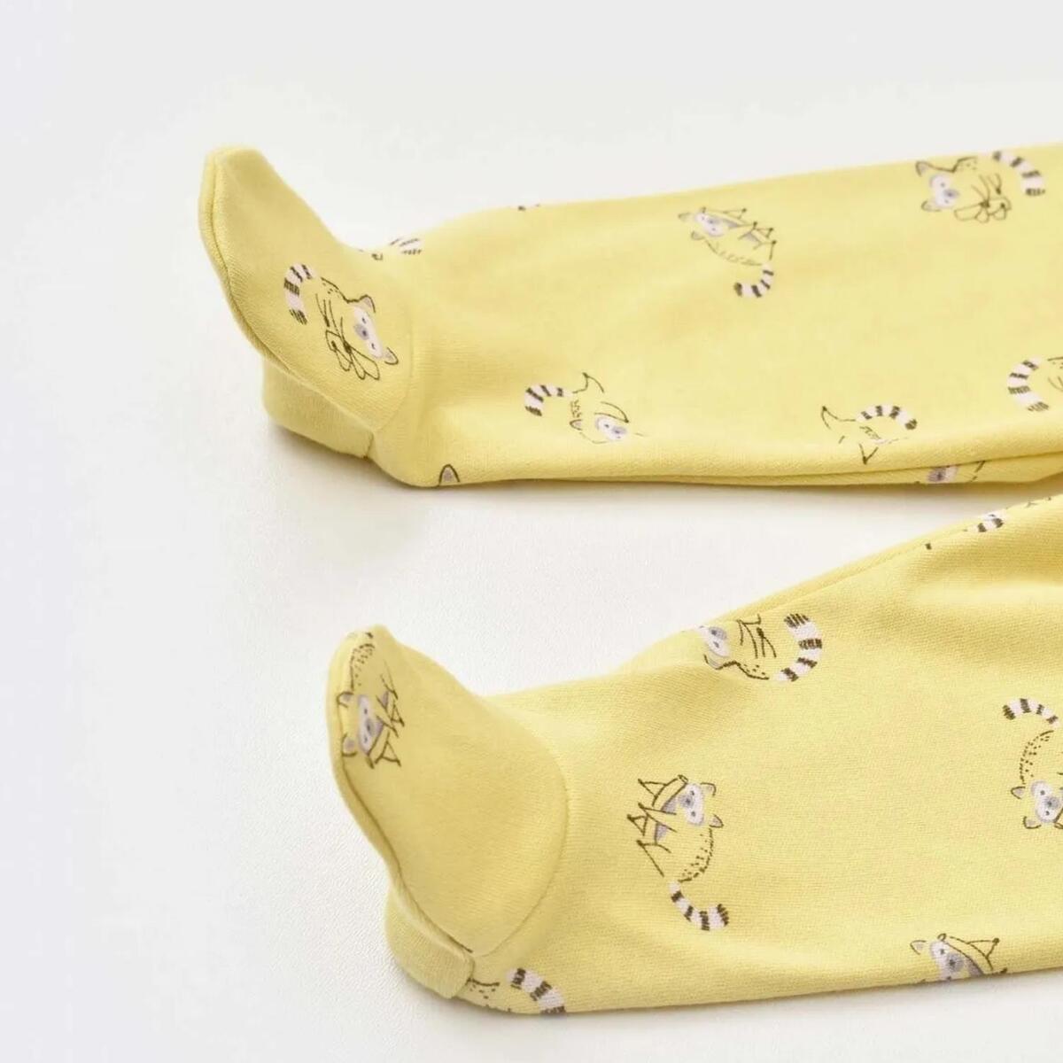 Bibaby Organik Pantolon Patikli Baby Racoon Lemon Grass