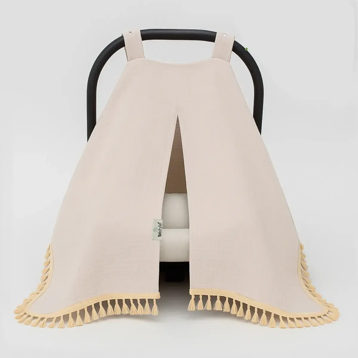 Bistyle Müslin Puset Yüz Örtüsü Püsküllü Taş