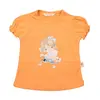 Mini Damla T-Shirt Kedili Kız Turuncu
