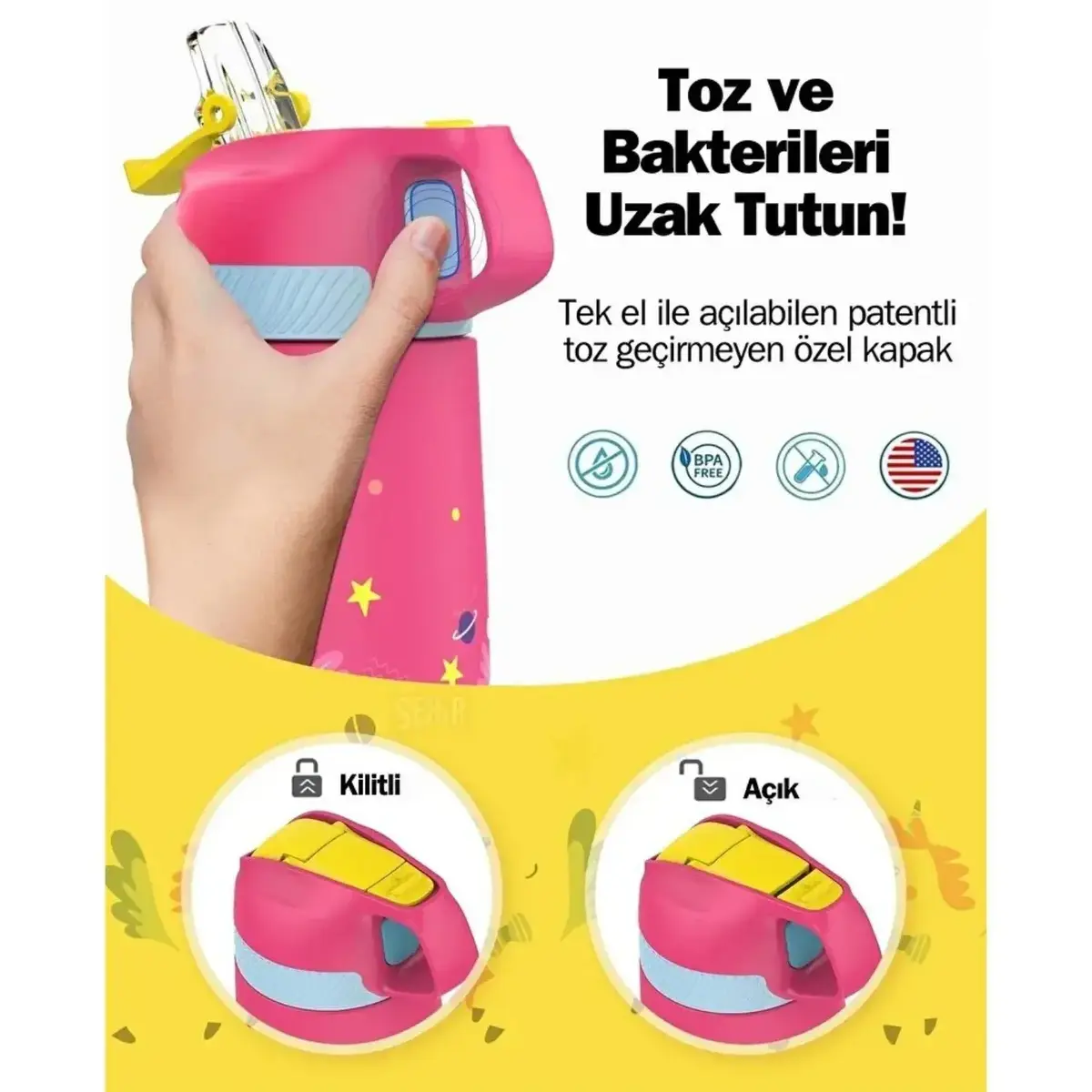 Vagonlife Çelik Termos 350 ml Pembe