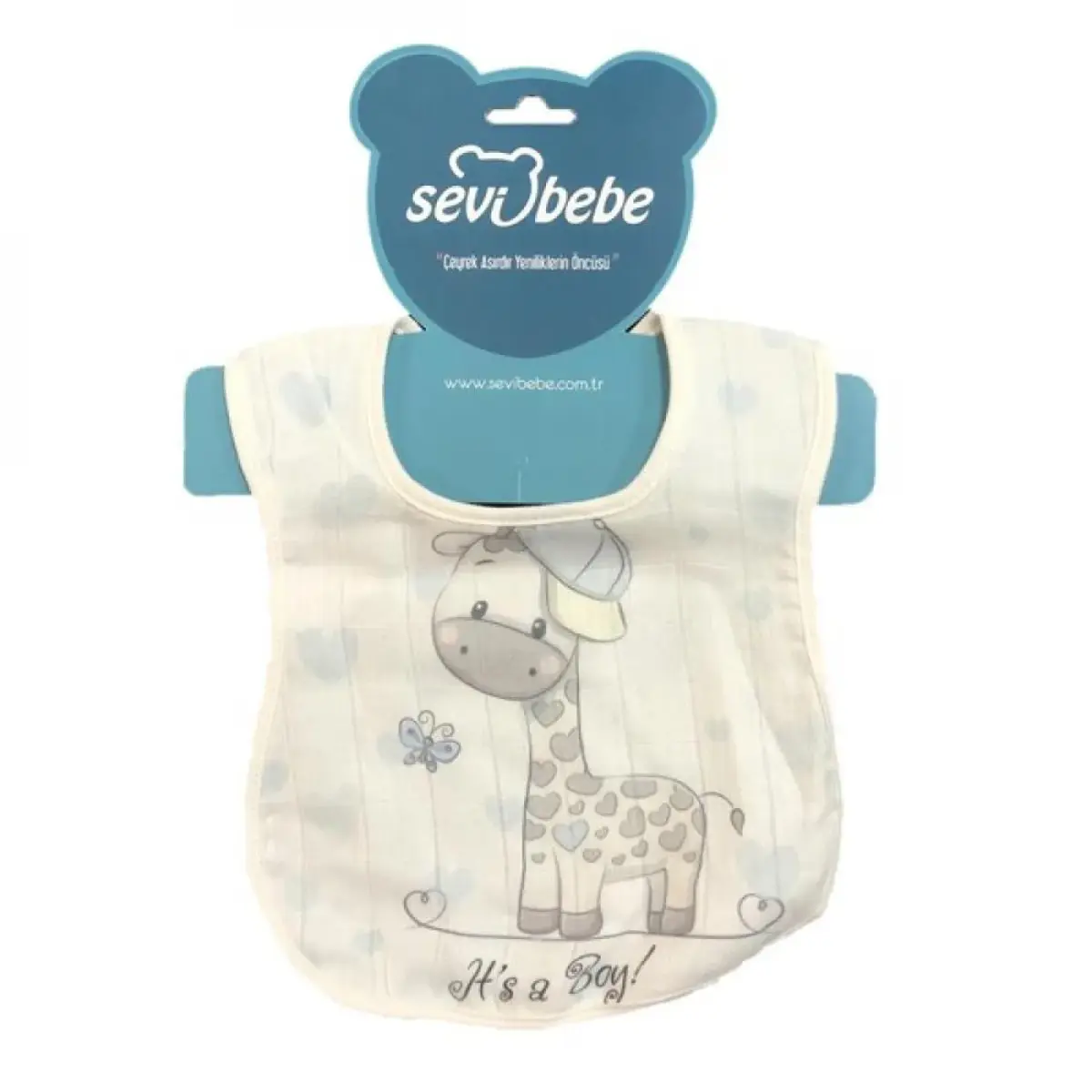 Sevi Bebe Müslin Mama Önlüğü Pano Baskılı Zürafa