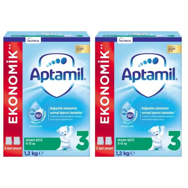 Aptamil 3 Devam Sütü 1200 Gr x2
