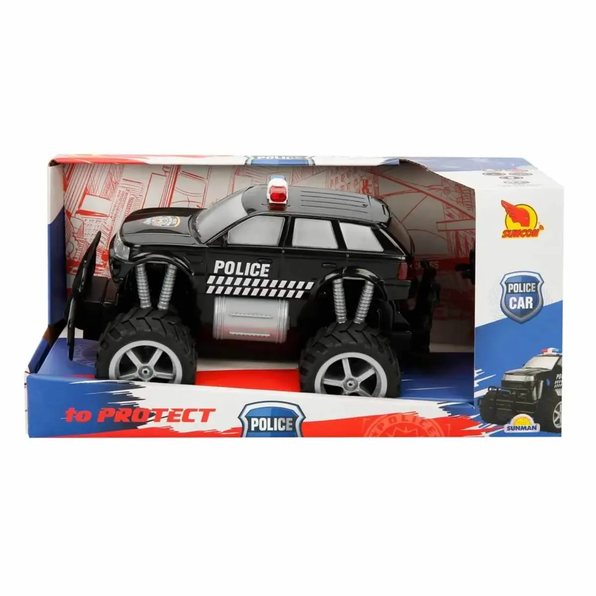 Uzaktan Kumandalı Jumbo Wheels Usb Şarjlı Işıklı Polis Arabası 1:18