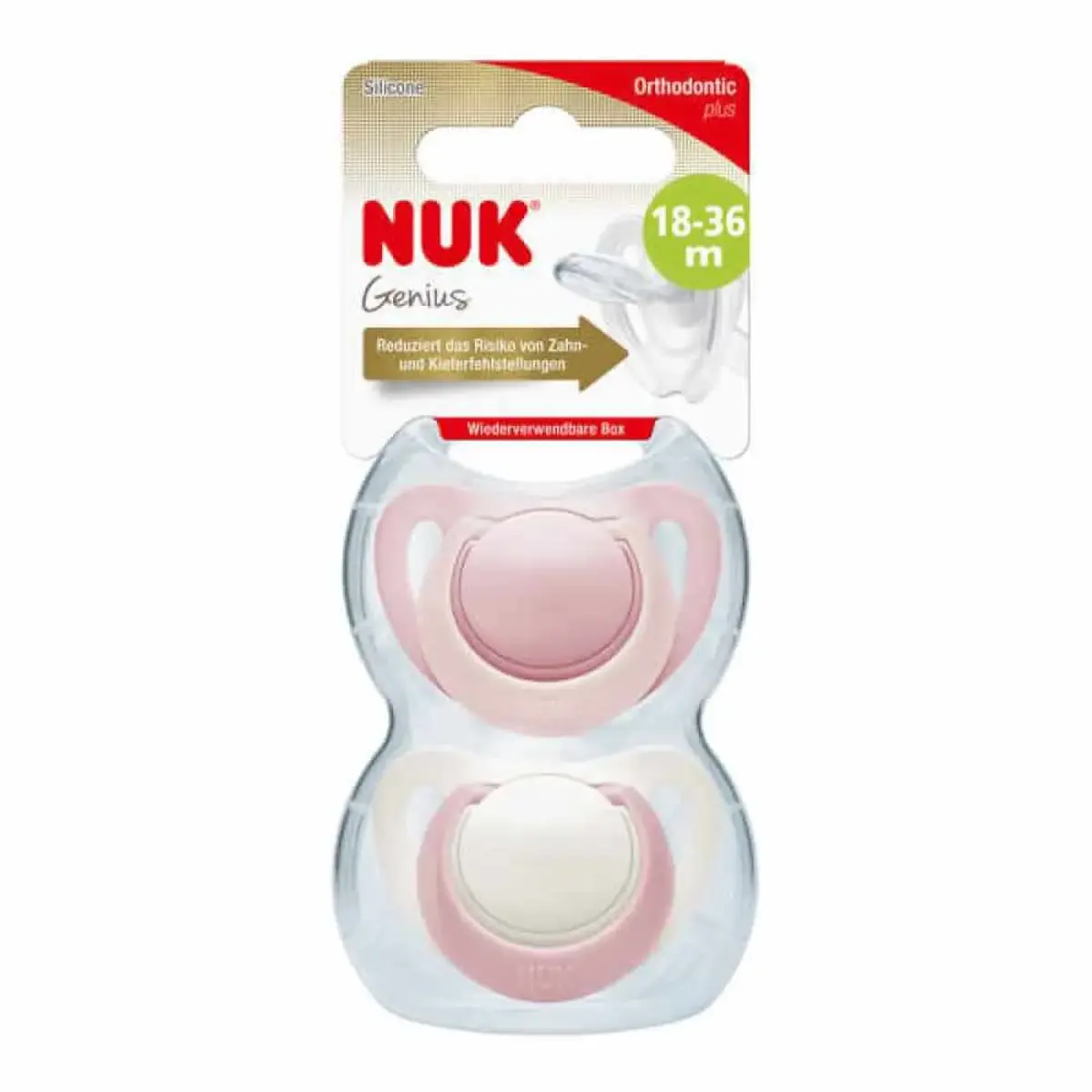 Nuk Genius Silikon Emzik 2li 18-36 Ay Kız