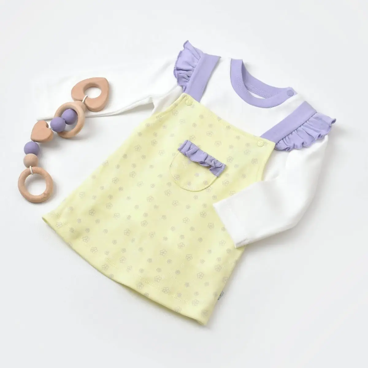 Bibaby Organik 2li Takım Jile Love You Baby Sarı
