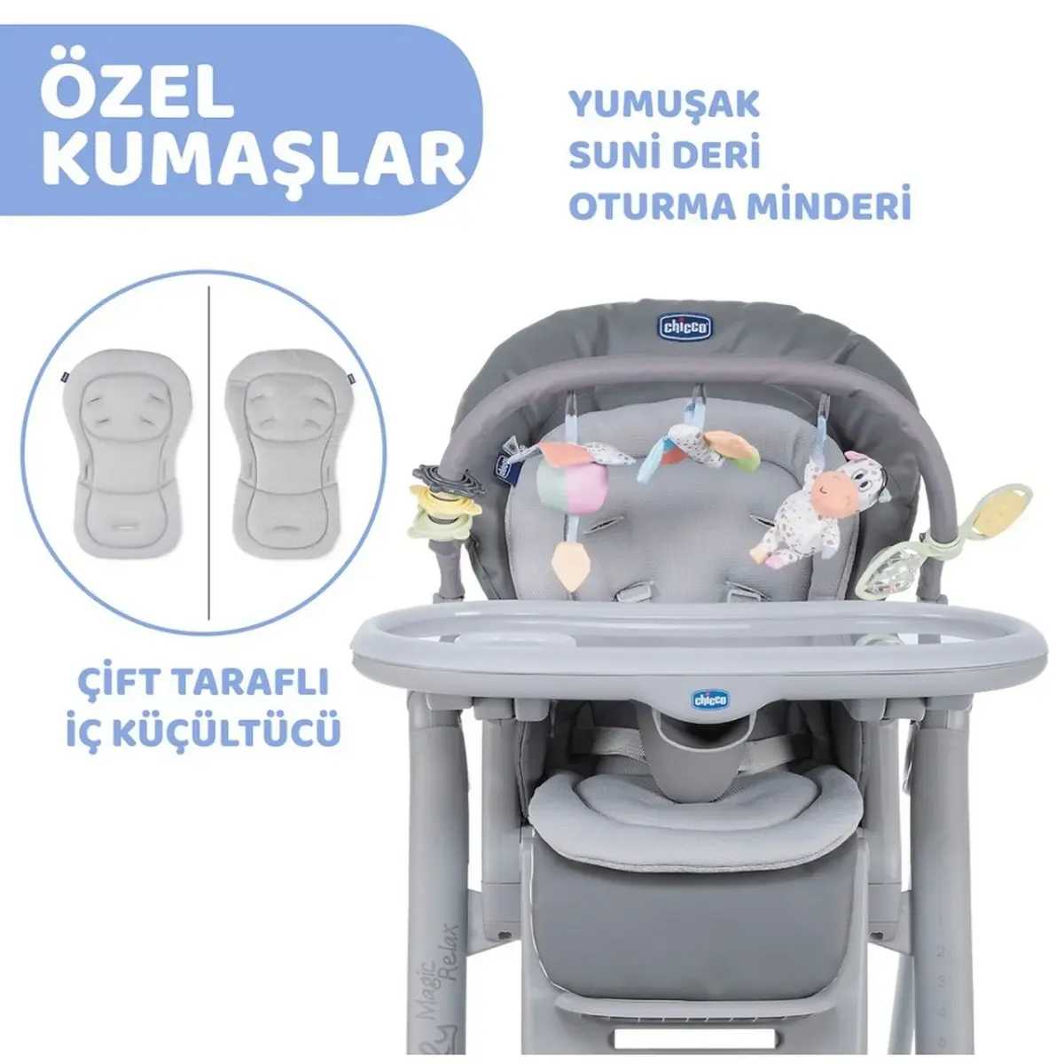 Chicco Polly Magic Relax Mama Sandalyesi Blue Passion