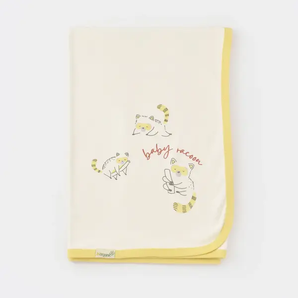 Bibaby Organik Battaniye Baby Racoon Lemon Grass Vanilla Ice