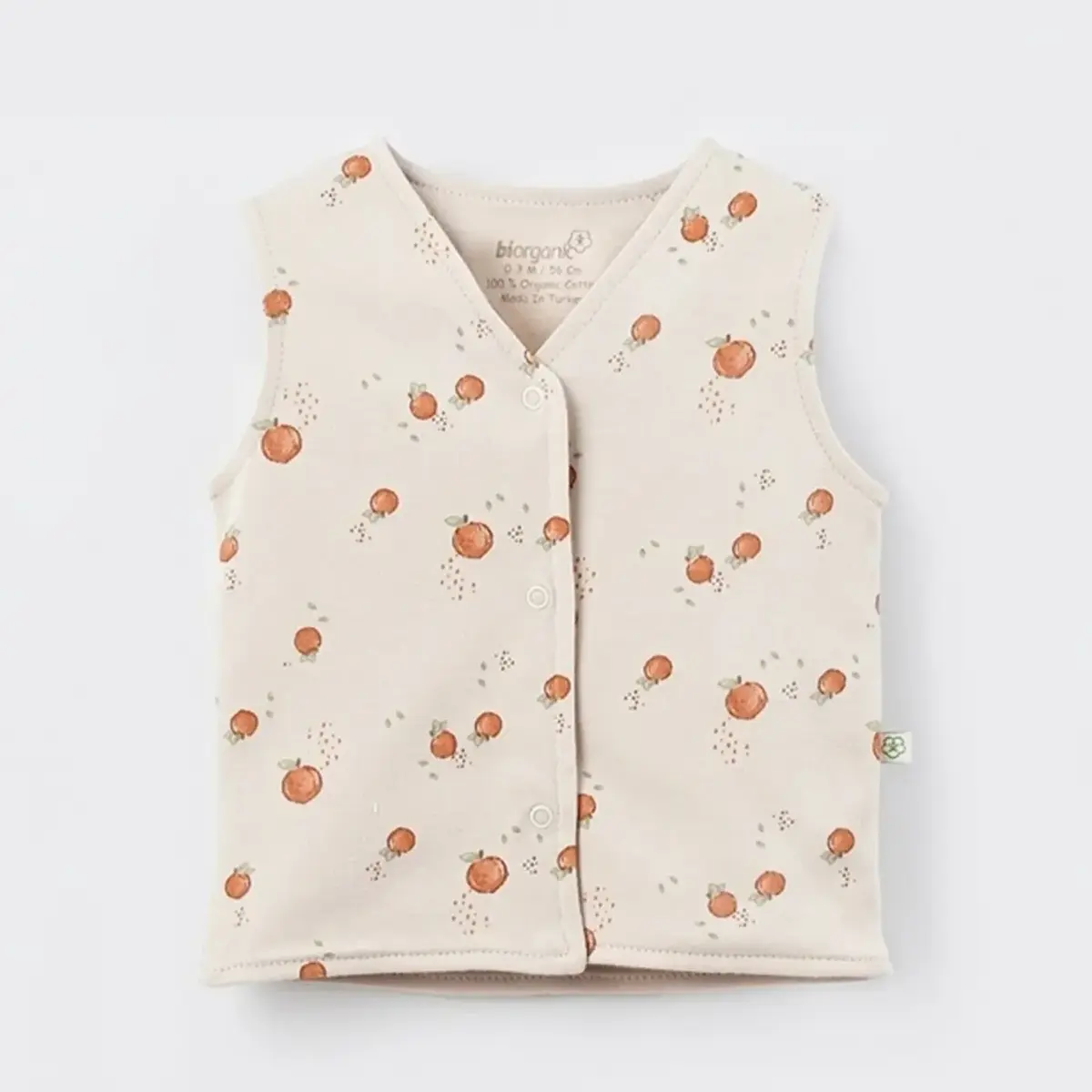 Bibaby Organik Yelek Summer Fruit Light Cream