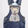 Overdo Salopet Welsoft Ayıcık Baskılı Mavi Denim