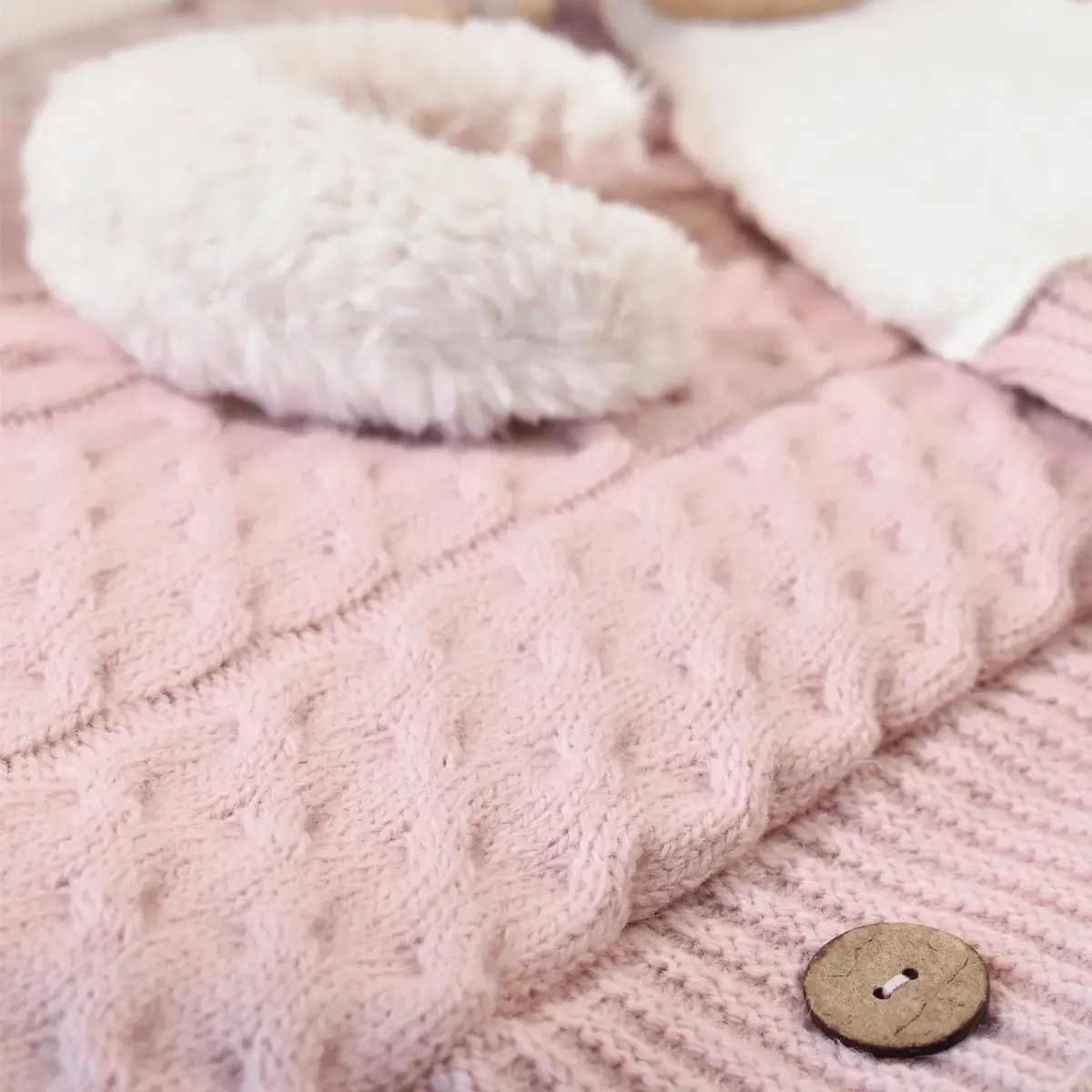 Bibaby Kundak Zincir Triko Pembe