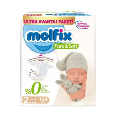 Molfix Pure&Soft Bebek Bezi 2 Beden Mini 112li Ultra Avantaj Paketi