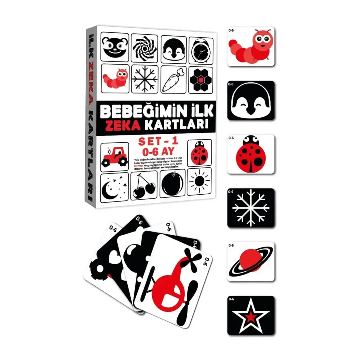 Flash Kart Erken Eğitim Zeka Kartları 0-6 Ay