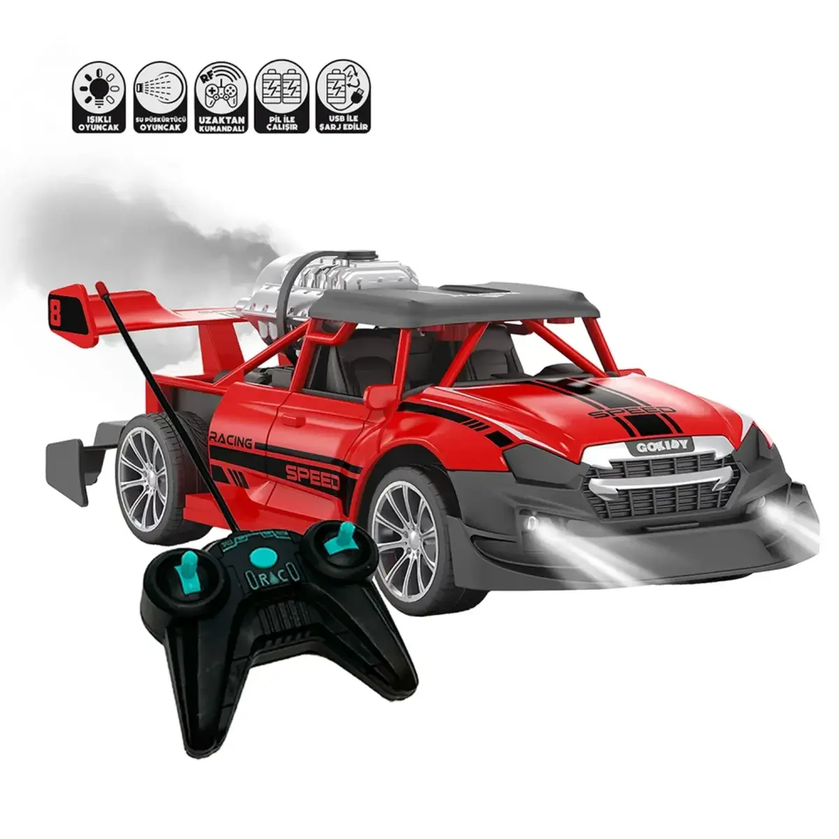 Rc Araba Spray Fonksiyonlu 1/24
