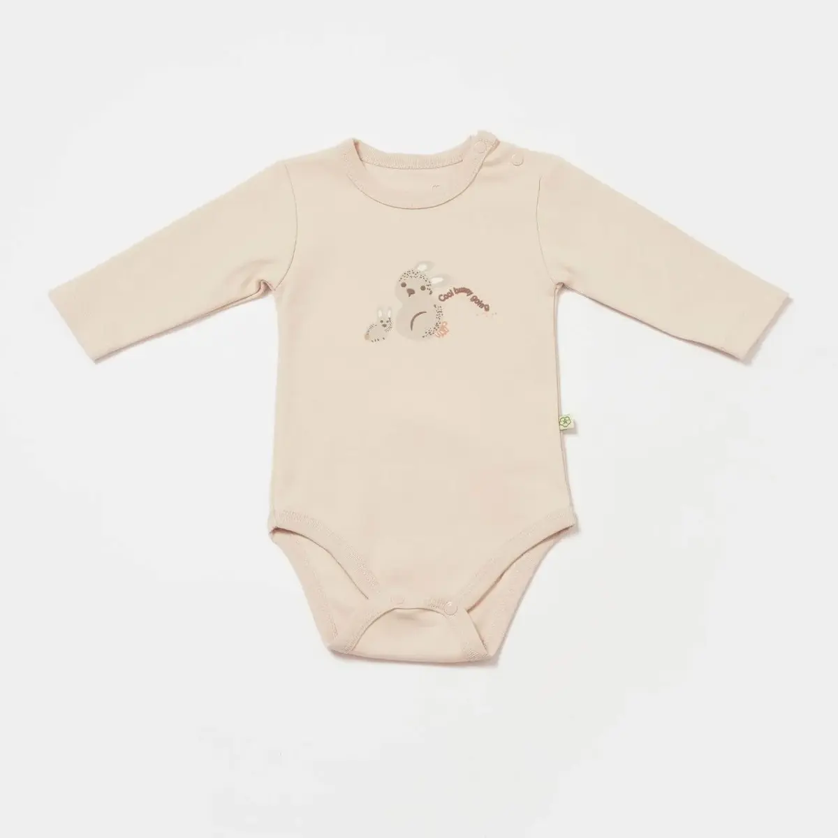 Bibaby Organik Tulum Takımı Tüllü Cool Lines Bunny Bej - Hardal