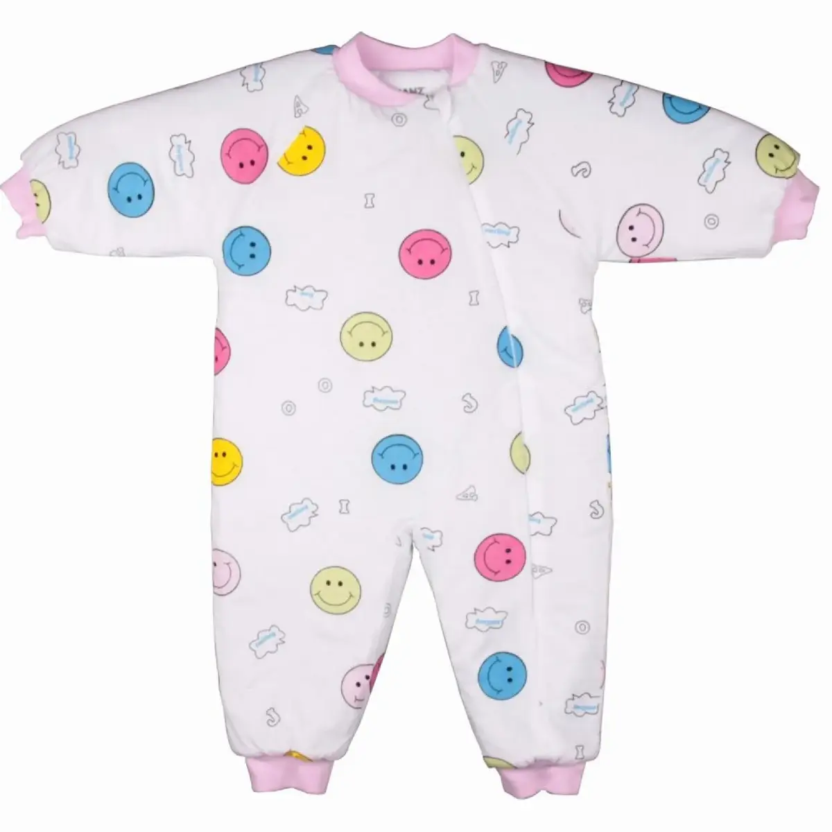 Kanz Uyku Tulumu Gülen Yüz Desenli Pembe Kanz Uyku Tulumu Gülen Yüz Desenli Pembe