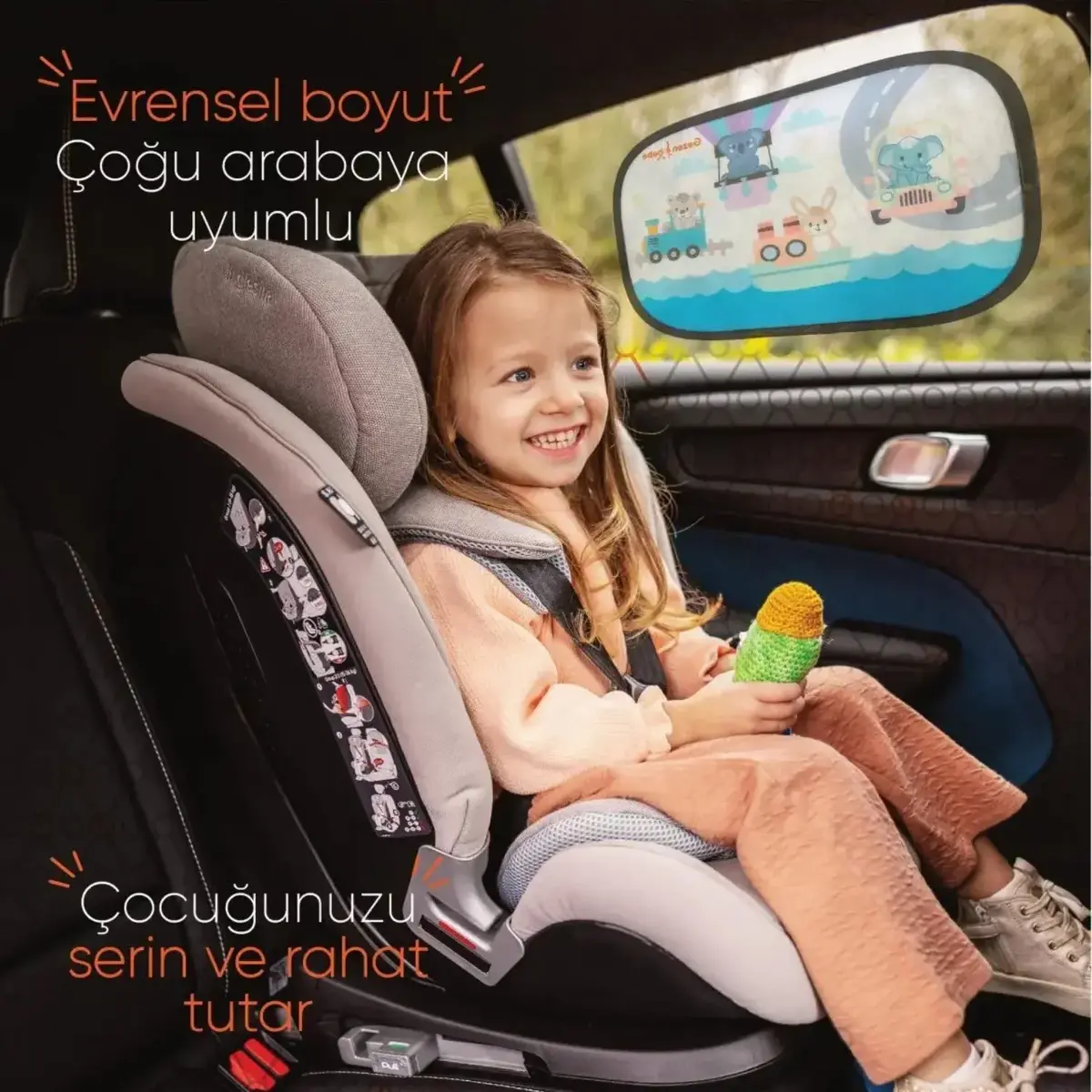 Gezenbebe Hero Araba İçin Bebek Güneşliği