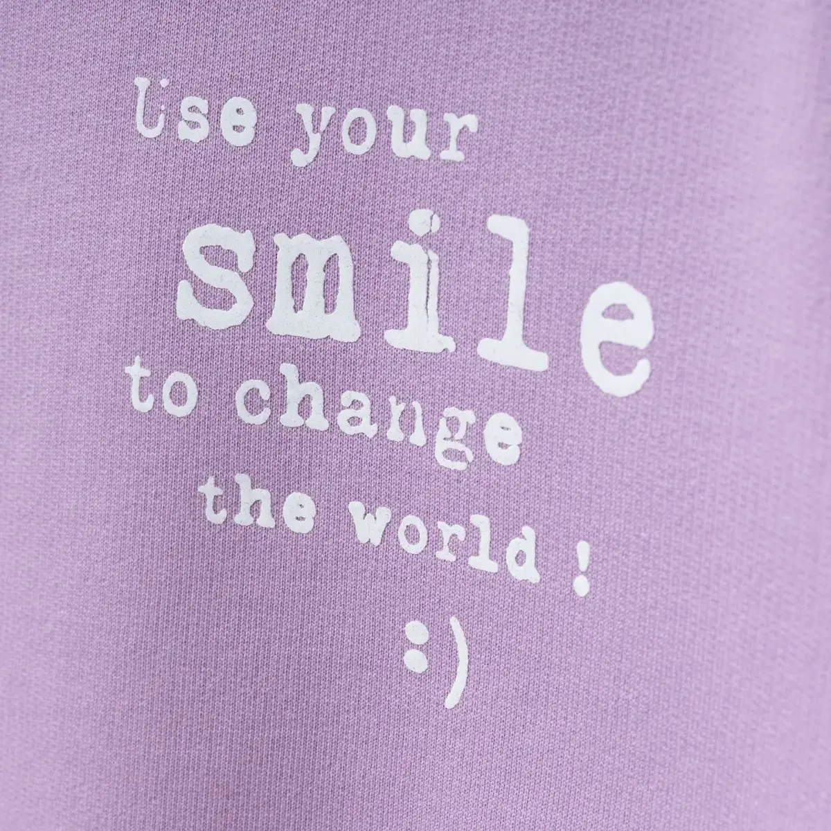 Bebolly Sweatshirt Smile Baskılı Lila